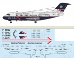 FRP4098: British Airways, TAT European Airlines Fokker F28-1000,